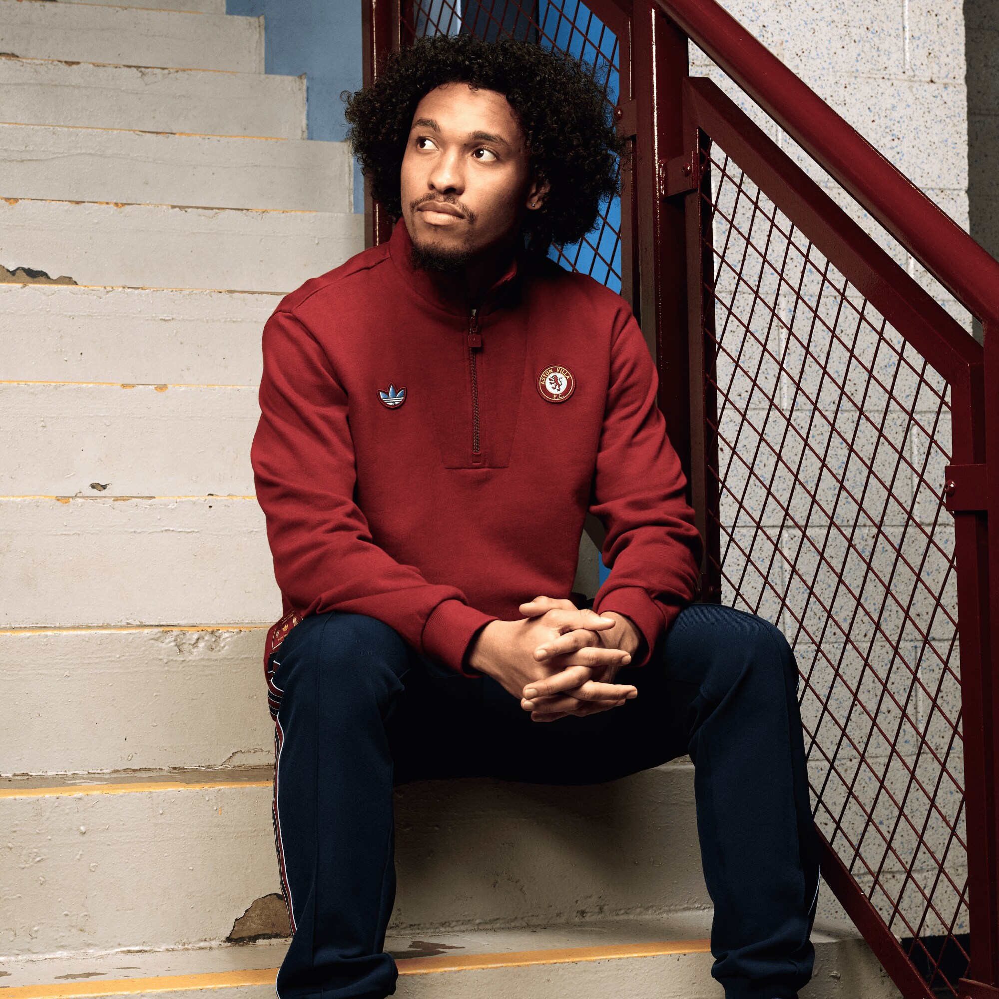 Aston Villa adidas Icon Half Zip Sweater