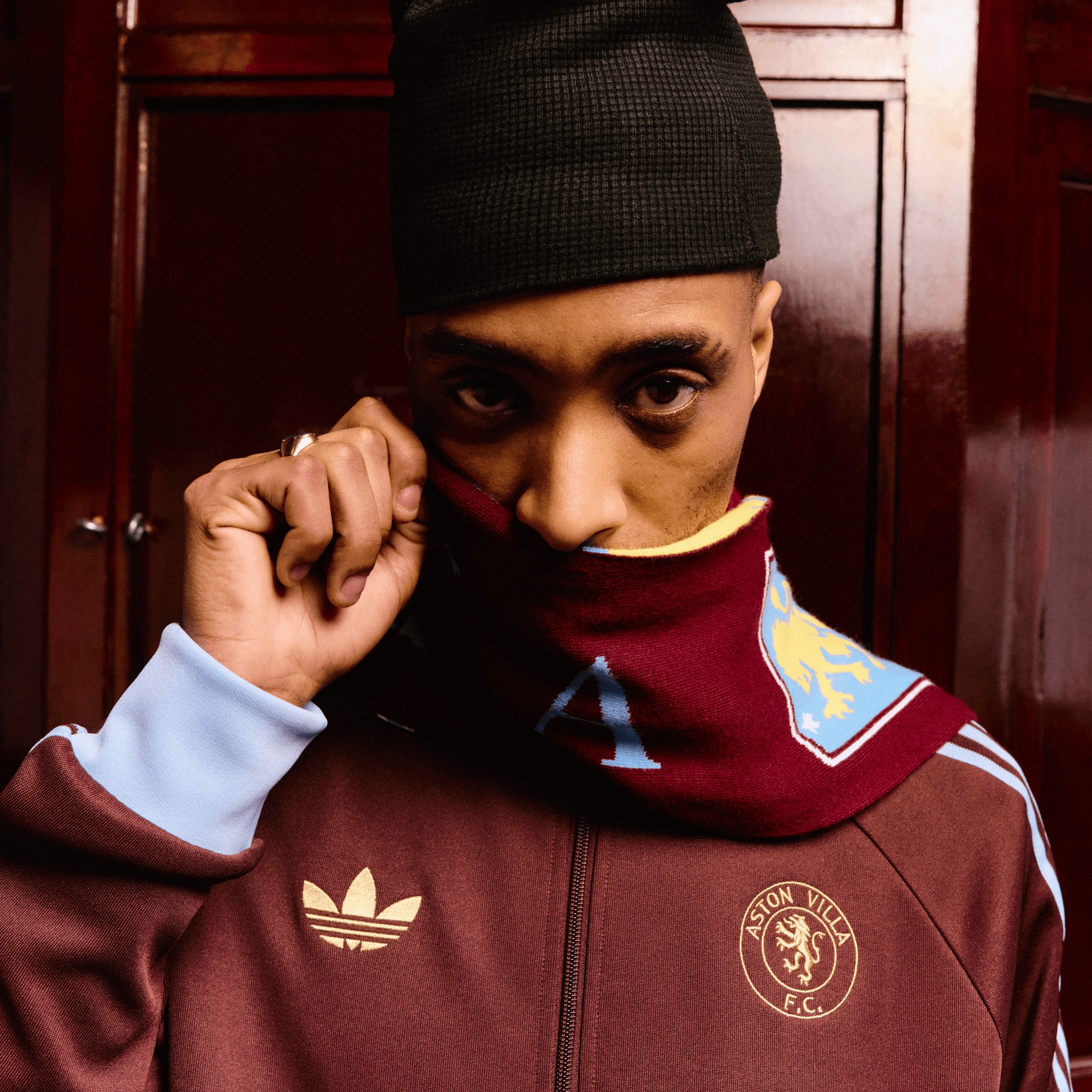 Aston Villa adidas Originals T-Shirt - Brown