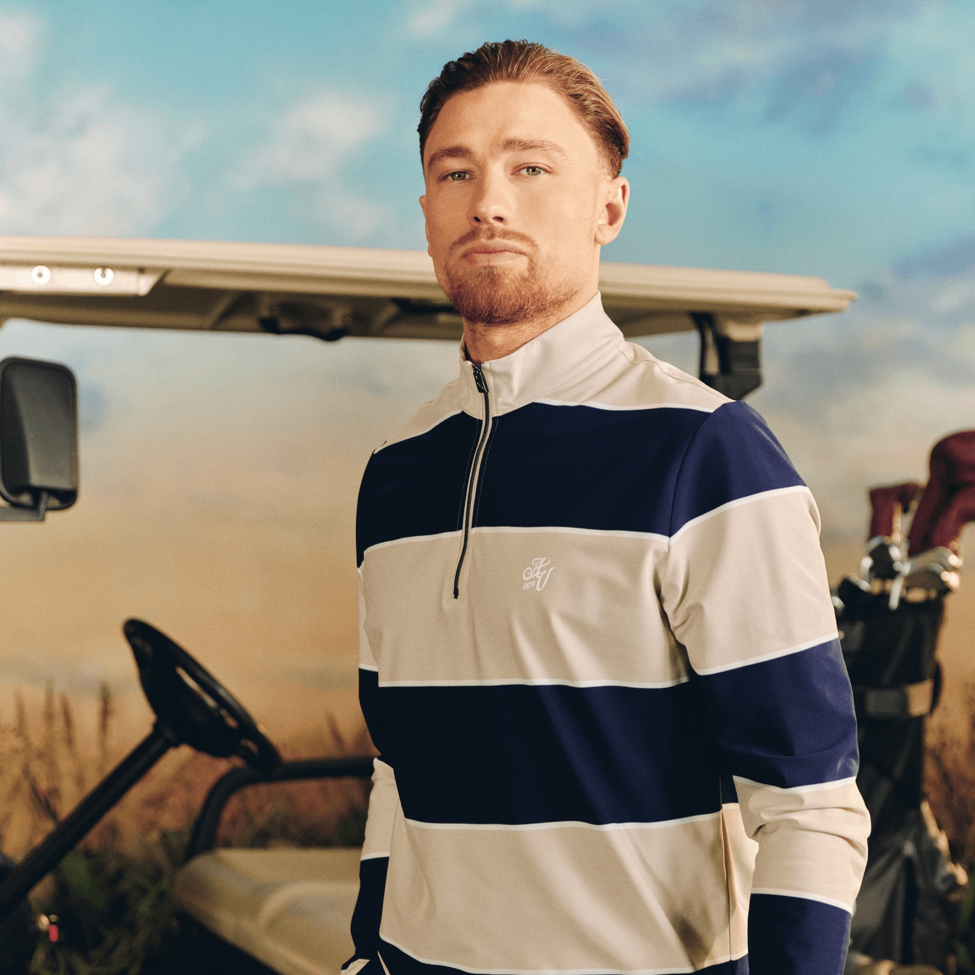 Aston Villa x adidas Golf Ultimate365 Textured Woven Full-Zip